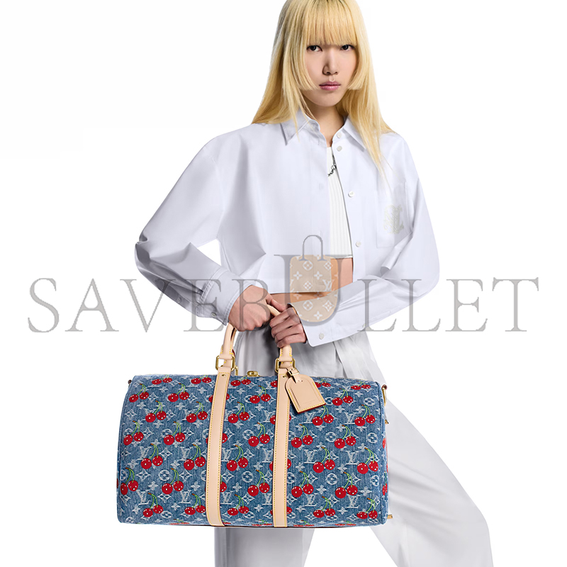 LOUIS VUITTON MURAKAMI DENIM LV X TM KEEPALL BANDOULIÈRE 45 M13875 (45*27*20cm)